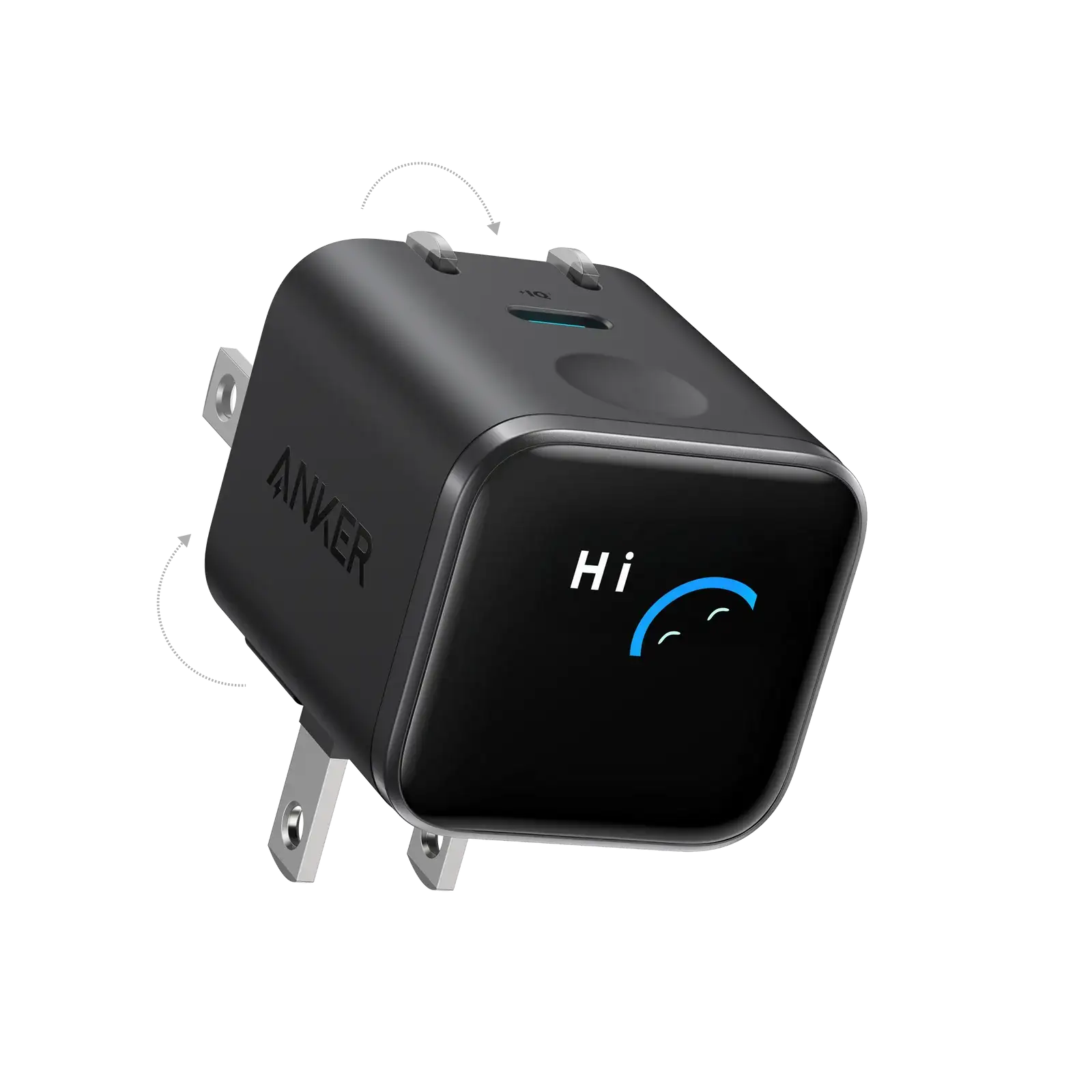 Anker Nano Charger (45W, Smart Display, 180° Foldable)