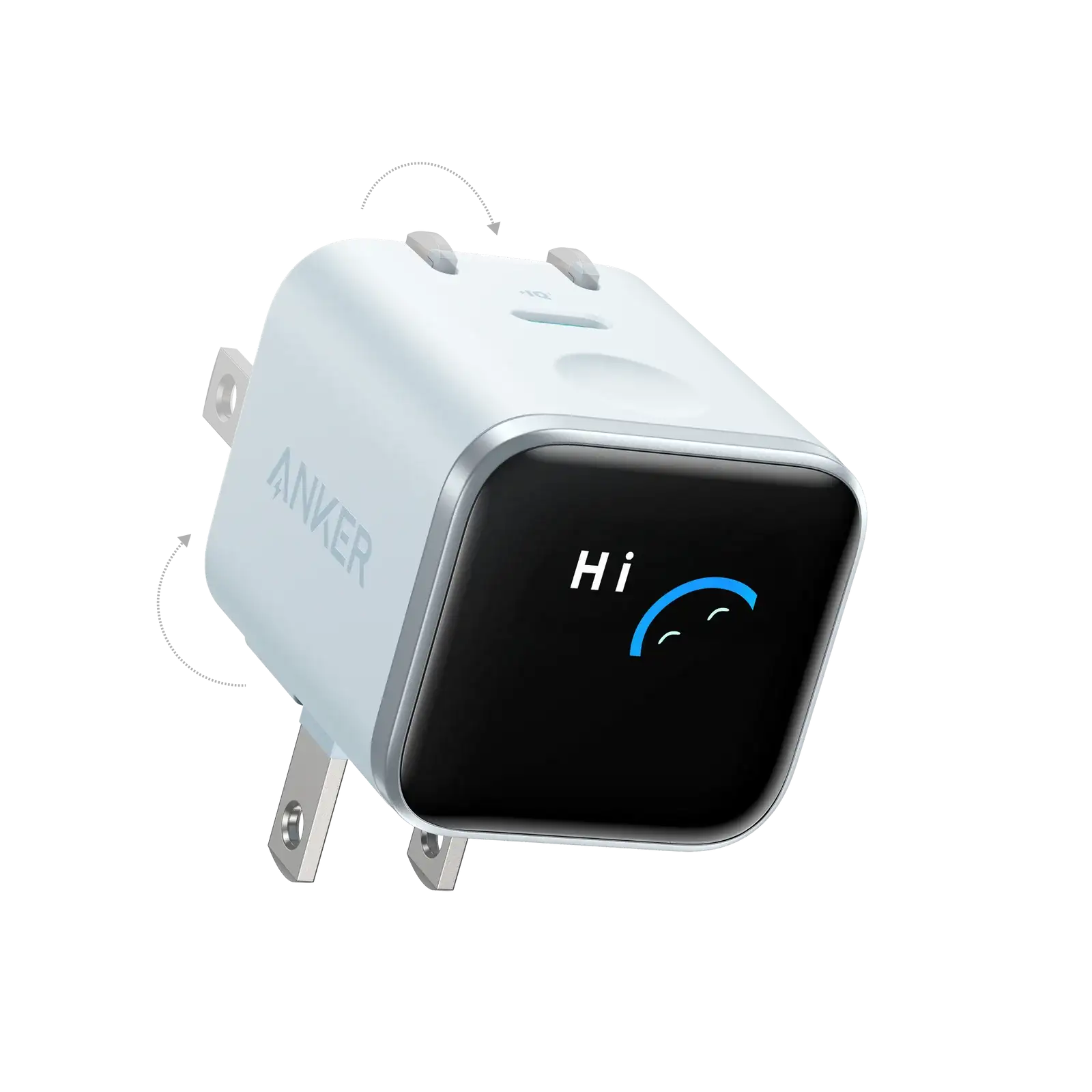 Anker Nano Charger (45W, Smart Display, 180° Foldable)