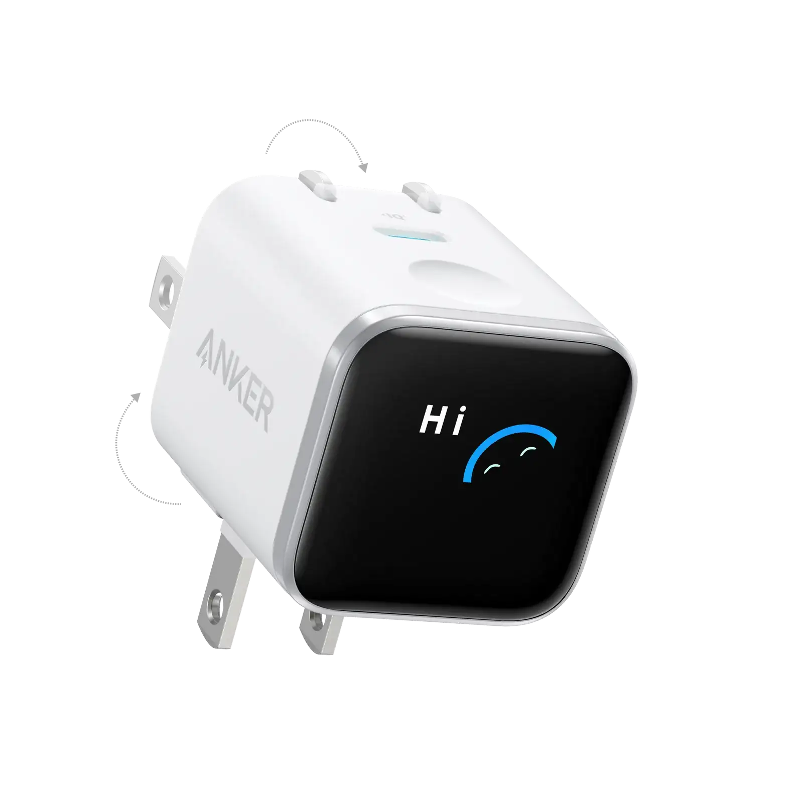 Anker Nano Charger (45W, Smart Display, 180° Foldable)