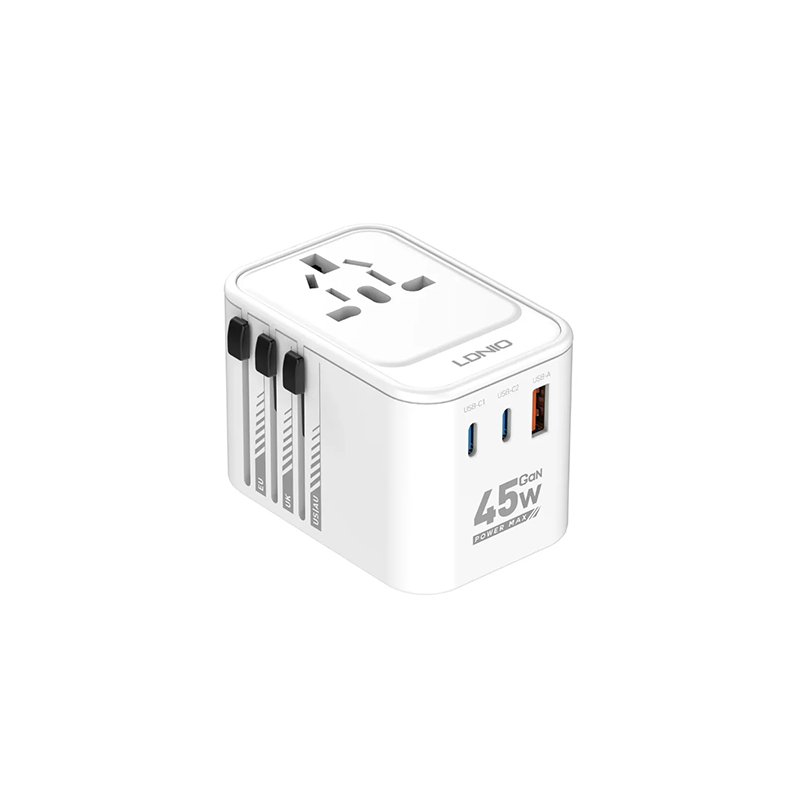 LDNIO Z8 3USB Ports 45W GaN Travel Adapter